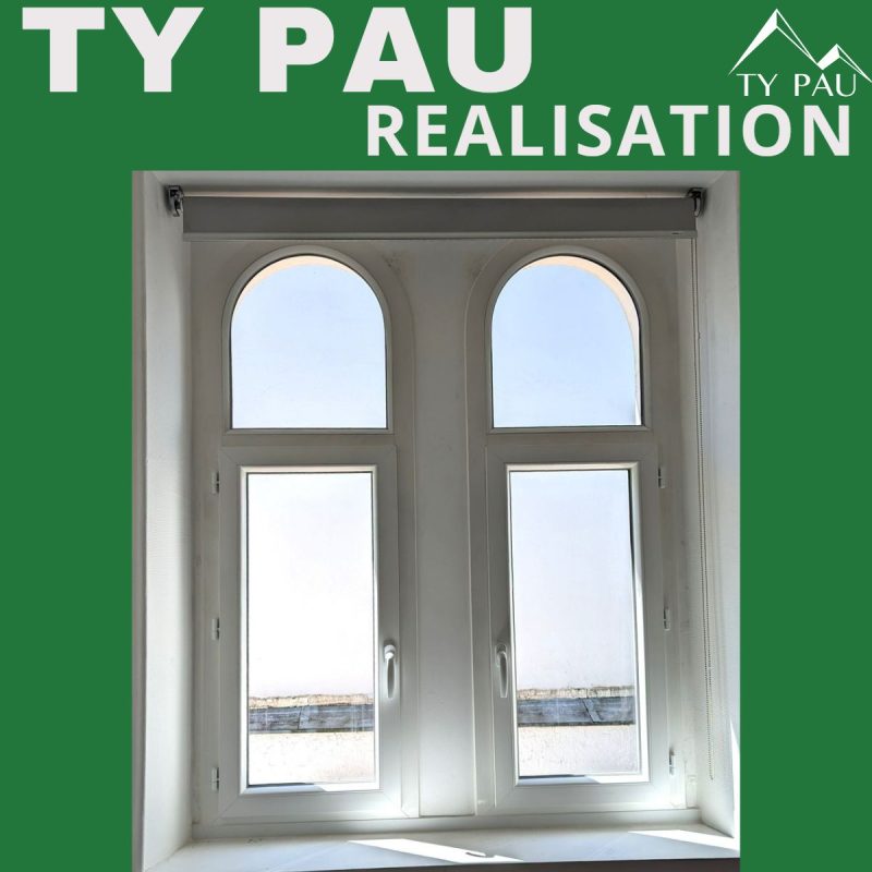 Réalisation TY PAU - fenetre PVC cintrée